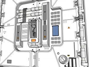Sci fi cargo container 1 3D Model