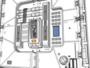 Sci fi cargo container 1 3D Model