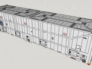 Sci fi cargo container 1 3D Model