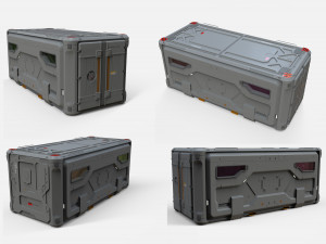 Sci fi cargo container 2 3D Модель