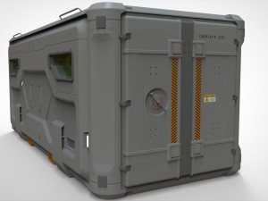 Sci fi cargo container 2 3D Модель