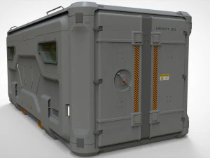 Sci fi cargo container 2 3D Model