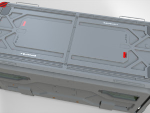 Sci fi cargo container 2 3D Модель
