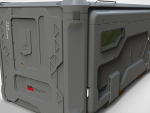 Sci fi cargo container 2 3D Модель