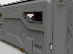 Sci fi cargo container 2 3D Модель