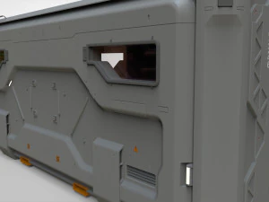 Sci fi cargo container 2 3D Model