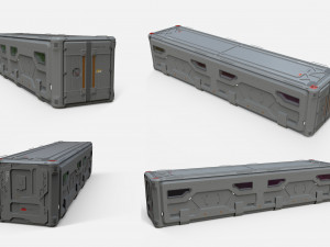 Sci fi cargo container 2 3D Модель