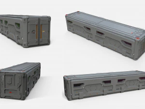 Sci fi cargo container 2 3D Model