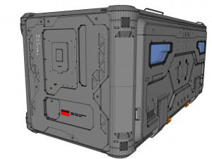 Sci fi cargo container 2 3D Модель