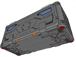 Sci fi cargo container 2 3D Модель