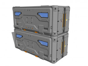 Sci fi cargo container 2 3D Модель