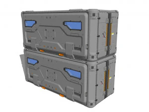 Sci fi cargo container 2 3D Model