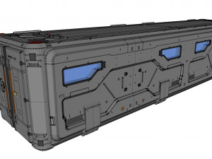 Sci fi cargo container 2 3D Модель