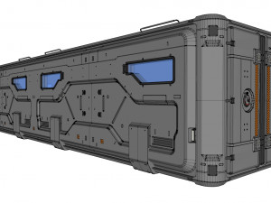Sci fi cargo container 2 3D Модель