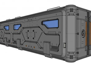 Sci fi cargo container 2 3D Model