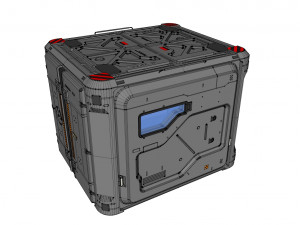 Sci fi cargo container 2 3D Модель