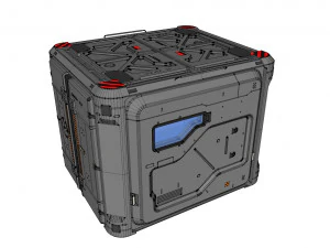 Sci fi cargo container 2 3D Model
