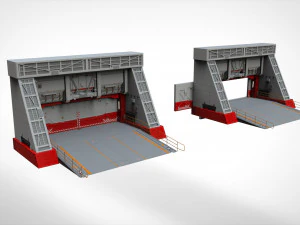 Gerbang antinuklir dengan tanjakan Model 3D