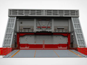 Antinuclear gate with a ramp 3D Model