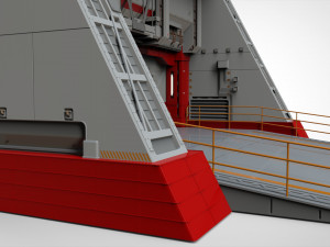 Antinuclear gate with a ramp Model 3D