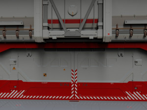 Antinuclear gate with a ramp Model 3D