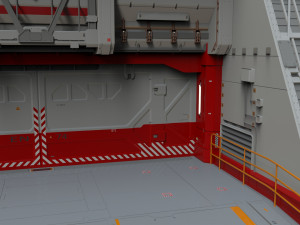 Antinuclear gate with a ramp Model 3D