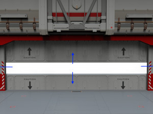 Antinuclear gate with a ramp Model 3D