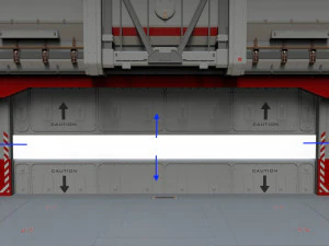 Antinuclear gate with a ramp 3D Model