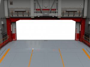 Antinuclear gate with a ramp Model 3D