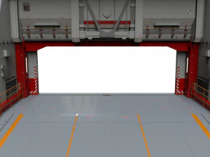 Antinuclear gate with a ramp 3D Model