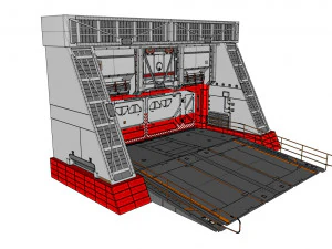 Antinuclear gate with a ramp 3D Model