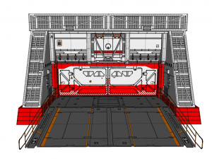 Antinuclear gate with a ramp Model 3D