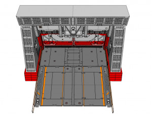 Antinuclear gate with a ramp Model 3D