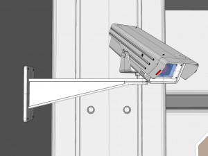 Antinuclear gate with a ramp Model 3D