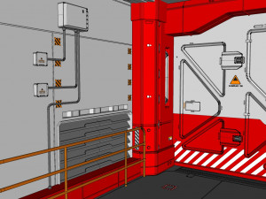 Antinuclear gate with a ramp Model 3D