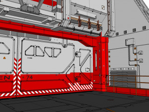 Antinuclear gate with a ramp Model 3D