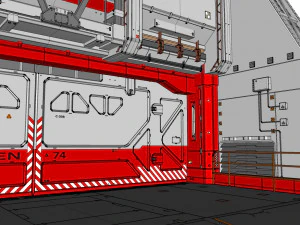 Antinuclear gate with a ramp 3D Model