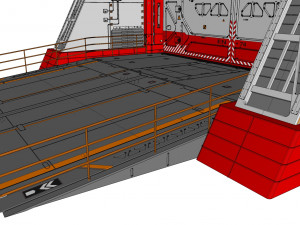 Antinuclear gate with a ramp Model 3D