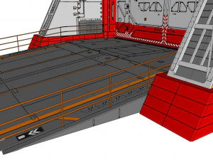 Antinuclear gate with a ramp 3D Model