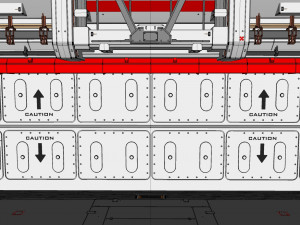 Antinuclear gate with a ramp Model 3D