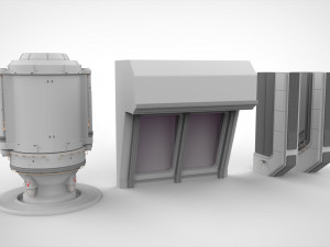 Sci-fi architecture elements collection 24 Model 3D