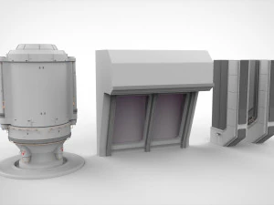 Sci-fi architecture elements collection 24 3D Model