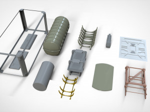 Sci-fi architecture elements collection 24 Model 3D