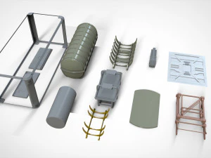 Sci-fi architecture elements collection 24 3D Model