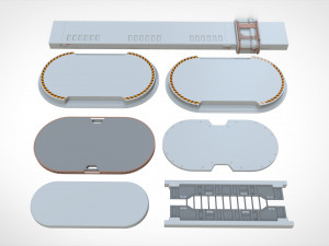Sci-fi architecture elements collection 24 Model 3D
