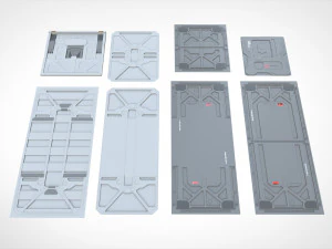 Sci-fi architecture elements collection 24 3D Model