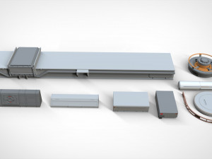 Sci-fi architecture elements collection 24 Model 3D