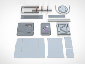Sci-fi architecture elements collection 24 Model 3D