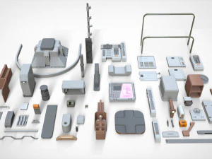 Sci-fi architecture elements collection 24 3D Model