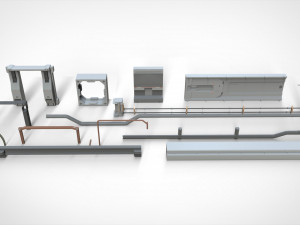 Sci-fi architecture elements collection 24 Model 3D